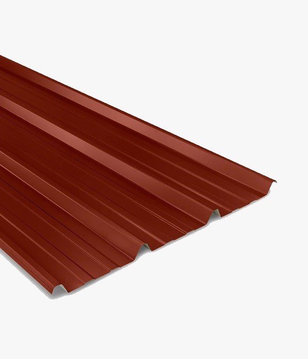 Tôle Bac Alu-Zinc Prélaquée Ép 0.30 mm – Rouge Bordeaux