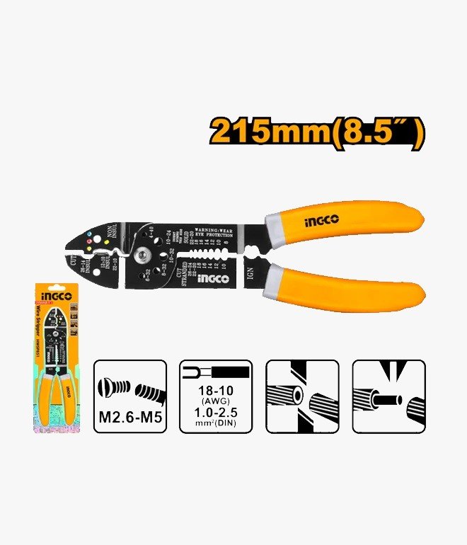 Pince à Dénuder Multifonction 8.5 Pouces Ingco HWSP851