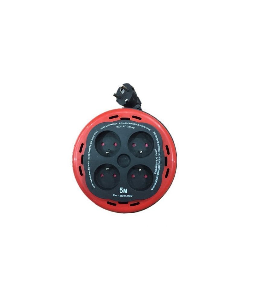 Enrouleur domestique 4x2P+T 5m