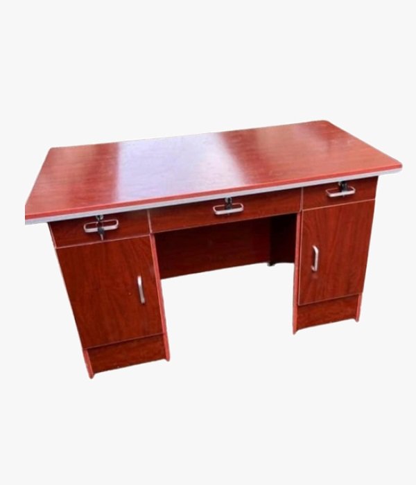 Bureau – 3 Tiroirs – 2 Portes – Façade et Caisson Bordeau