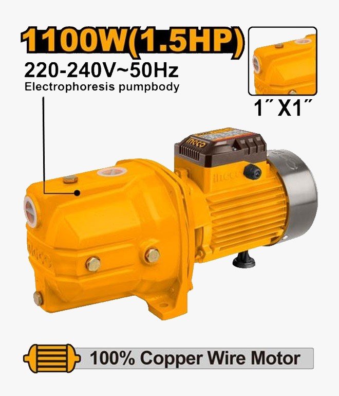 Pompe à Eau Jet 1100W Ingco JP11008
